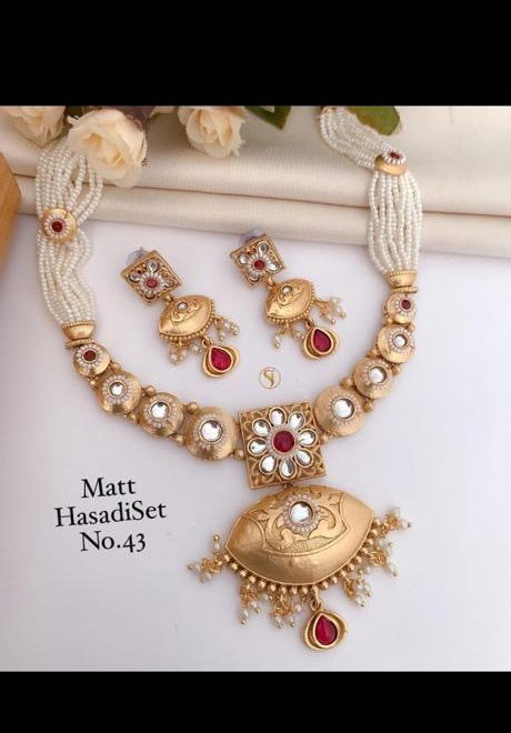 Kundan Work Necklace Set Choker Catalog

